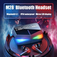 M28 TWS Wireless Bluetooth Headset LED Display Gaming Earbuds Gamer for iPhone Xiaomi Redmi Noice Reduction Bluetooth Earphones Wireless Headphones with Microphone Headset