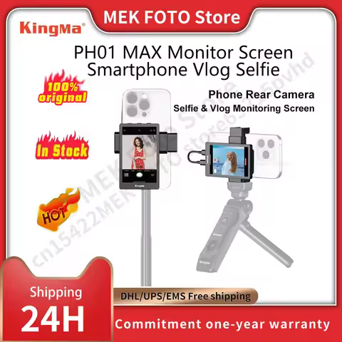 KingMa PH01 MAX Monitor Screen for using Phone Rear Camera for Smartphone Selfie Vlog Live Stream Vi