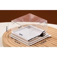 Plastic box with spoon size 11.5x11.5, inside 9x9
