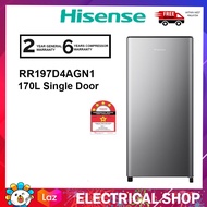 {FREE SHIPPING} Hisense 170L Single Door Fridge RR197D4AGN1 Frost Free [Peti sejuk l 冰箱]