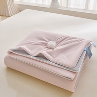 New Cooling Solid Color Summer Quilt Cool Touch Thin Comforter Lightweight Duvet Insert Air Conditio