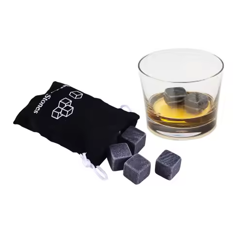 Natural Granite Whiskey Stones Sipping Ice Cube Whisky Stone Wine Rocks Cooler Wedding Gift Favor Ch