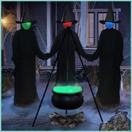 Cauldron Pot Halloween Tripod Cauldron Bowl with Lights Vintage Pot Decorations for Haunted House Ya