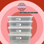 A500 / A650 / A750 / A1000 Rectangular Plastic Disposable Food Container - EC & LAVA