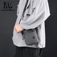 LouisWill Men Bag Fashion Mens Shoulder Bag Mini Waist Bag Leisure Crossbody Bag Waterproof Fanny Pa