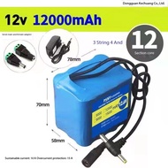 แบตเตอรี่ลิเธียม 12V 3Ah 6Ah 9Ah 12Ah 15Ah แบตเตอรี่แบบชาร์จไฟ 12V พร้อม BMS แบตเตอรี่ลิเธียมบอร์ดป้