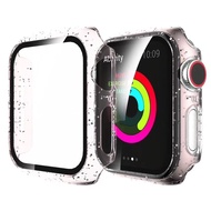 Hard Case for IWatch iwatch with Screen Protector Hard PC Case Slim Tempered Glass Shinning Bling Bling 38mm 40mm 42mm 44mm