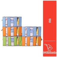 S-wholesale 65L Box Clothes Storage Box Save Space Clothes Storage Large Box Bamboo Carbon