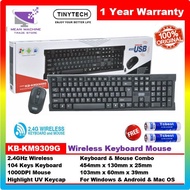 Tinytech Wireless 2.4G 104 Keys Keyboard & Mouse Combo (Free Battery & Bundle Deal Mouse Mat)