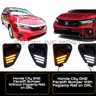 Honda City GN2 2023-2024 Facelift Model Front Bumper Fog Lamp Cover with DRL Day Light city accessor