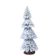 1set Mini Christmas Trees Desktop Miniature Christmas Trees Flocked Artificial Christmas Tree with W