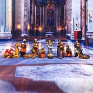 11-Piece Classical Nativity Set with Camels - Waterproof Resin Manger Scene Figurines for Church Alt
