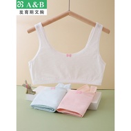 AB Girl Developmental Bra Elementary School Junior High School Student Girl 9-12 Years Old Anti-Bump
