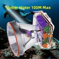 LED Diving Headlight  Super Bright Underwater 100 Meters Diving Flashlight Long Endurance Diving Lig