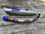 ไอเสียย ทรงเดิม wave 125  ปายเลส304 พร้อมคอไทเทเนี่ยม ยิงทรายด้าน