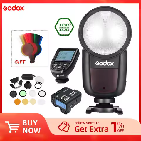 Godox V1 V1C V1N V1S V1F V1O TTL HSS 1/8000s Speedlite Flash with Xpro Trigger for Canon Nikon Sony 