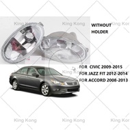 Car front bumper fog light WITHOUT HOLDER For HONDA ACCORD 2008-2013 CIVIC FA1 FB2 FB3 2009-2015 JAZ
