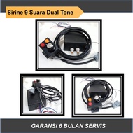 9-Tone Dual Tone 40 Watt siren, car motorcycle assembly siren, TOA Whelen Landun Senken horn
