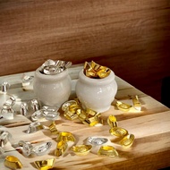 Mini gold pot mini silver pot feng shui mini altar decoration office desk