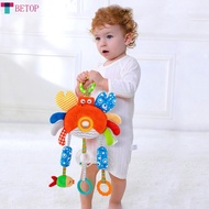 BETOP 1Pc Newborn Baby Rattles Plush Stroller Cartoon Animal Toys Baby Mobiles Hanging Bell Educational Baby Toys 0-24 Months