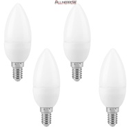ALLINERROWC3 4 Pack LED Candle Bulb, E14 B11 LED Bulb, Energy Saving AC 85-265V Flame Shape 3W Cande