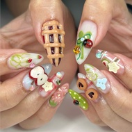 Nailbox trendy buttons with super not 3D cakes