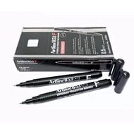 EK853 Artline ปากกาเขียนแผ่นใส ชนิดหัวเข็ม สีดำ/น้ำเงิน