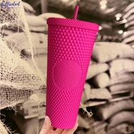 ☀Ready Stock☀ Reusable Starbucks Tumbler Cold Cups Durian Tumbler Plastic Tumbler with straw Plastic Cup 700ml 24 oz Hot sale Double  Durian Cup Bright Diamond Coffee Straw Cup Christmas Halloween New Year Gift brilliantant