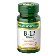 Nature’s Bounty, Vitamin B-12, 1000mcg, 100 Tablets / 200 Tablets | B-12, 2500 mcg, 75 Tablets (B12)