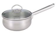 La gourmet Classic 18 x 7cm Stainless Steel Saucepan with Glass Lid 2L (IH)