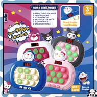 999 Level Pop it Electronic Kuromi Toy Quick Push Game Lotso Led Console Pop It Game Fidget Toys for