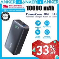 Anker Power Bank 533 Powercore 10,000mAh 30W PD Power IQ 3.0 Portable Charger, for iPhone 16/15/14/1