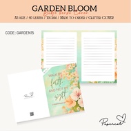 Customize Garden Bloom Bible Verse Cover Notebook / Staples 40sheets