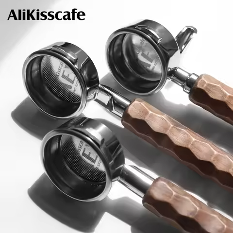58MM Coffee Bottomless Portafilter Naked Double Spout For E61 Gaggia Hibrew H10a Nuova Espresso Mach