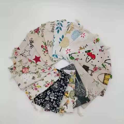 10pcs Cotton Cloth Bag Packaging Bags for Business Shipping Cloth Jute Bag Small Linen Pouch Hessian