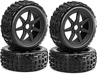 1/8 RC Off-Road Buggy Racing Tires and Wheels 17mm Hex RC Tires with Foam Inserts for ARRMA 1/8 Typh