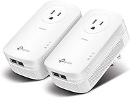 TP-Link AV2000 Powerline Adapter - 2 Gigabit Ports, Ethernet Over Power, Plug&amp;Play, Power Saving, 2x2 MIMO, Noise Filtering, Extra Power Socket for other Devices, Ideal for Gaming (TL-PA9020P KIT)