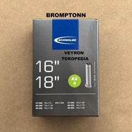 Schwalbe AV4 16 349 Large Valve Brompton Inner Tube