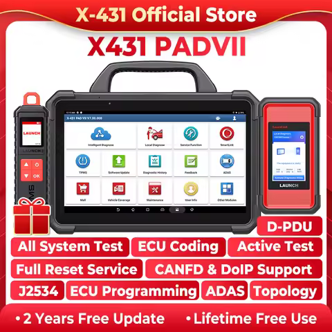 X-431 PAD7 LAUNCH Car Diagnostic Tools J2534 Smartlink Automotive Scanner Auto Online Programming OB