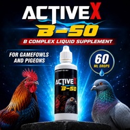 ACTIVEX B50 60ML B Complex Liquid Supplement for Gamefowls and Pigeons Daily Vitamin Support