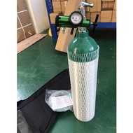 2. 9L MEDICAL OXYGEN TANK (ALUMINIUM) SET C/W PIN INDEX REGULATOR & NASAL CANNULA