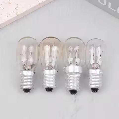 New#5Pcs E14 Salt Lamp Globe Bulb 10/15/20/25W 220V-230V Incandescent Bulbs Refrigerator Oven Light 