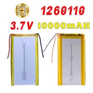 +1260110 3.7V 10000mAh Rechargeable Lithium Polymer Battery Li-Po for Toy  GPS Laptop Camping Lights