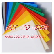 2mm SIZE 6cm x 7cm Colour Acrylic Sheet Custom cut to size Colour RED YELLOW BLUE WHITE BLACK