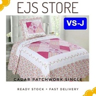 Cadar Patchwork Single Bed Sheet Toto Bedsheet Pillow Cover Carpet Home Decor Mat Floral Selimut Bed