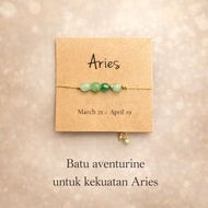 Leeye Aries Zodiac Bracelet – natural Crystal Healing Bracelet
