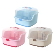 Ani Bottle Drying Drain Rack Portable Sealed Bottle Storage Box with Lid Baby Tableware Storage Box
