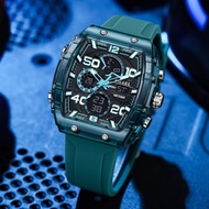 SMAEL Berbentuk Tong Sukan Pelbagai Fungsi Jam Tangan Elektronik Kasual Kalis Air Dwi Paparan LED Ja