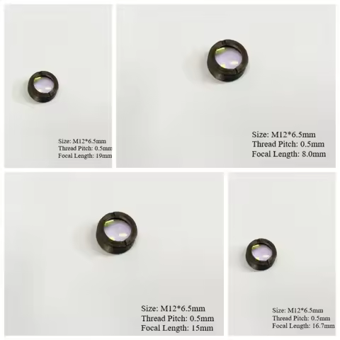 Optical M12 Glass Aspherical Focus Collimating Lens Focal Length 8mm 15mm 16.7mm 19mm Replacement Le