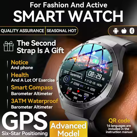 2025 New Originl Watch GT5 Pro Smart Watches 1.53" HD AMOLED Sapphire Screen GPS track Heart Rate BT